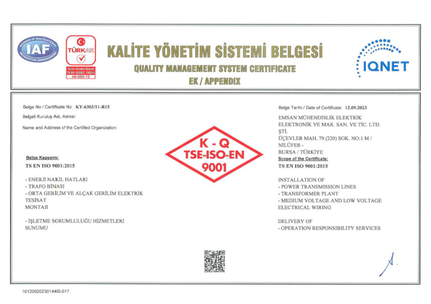 TS EN ISO 9001:2015
